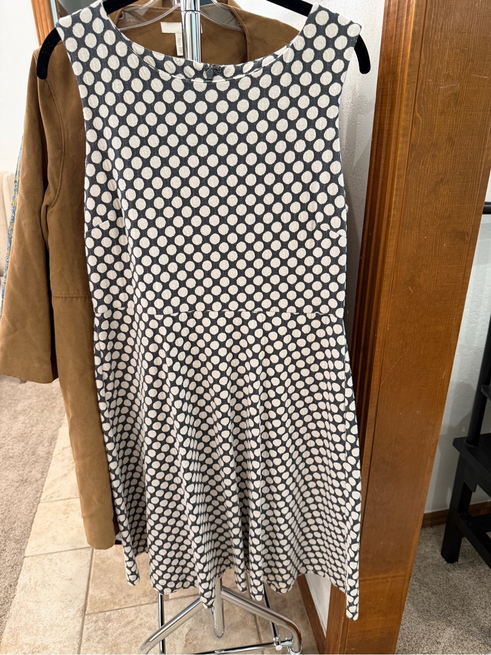 Talbots Black and White Polka Dot Skater Skirt